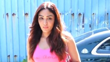 Khushali Kumar gets clicked by paps outside gym