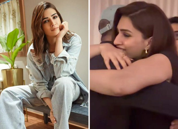 Kriti Sanon has an adorable moment with her Mimi director Laxman Utekar and producer Dinesh Vijan during her National Award celebration; watch