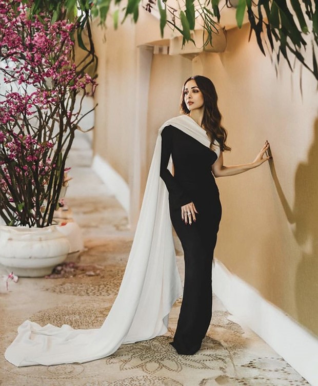 Malaika Arora radiates timeless elegance in one-shoulder monochrome gown