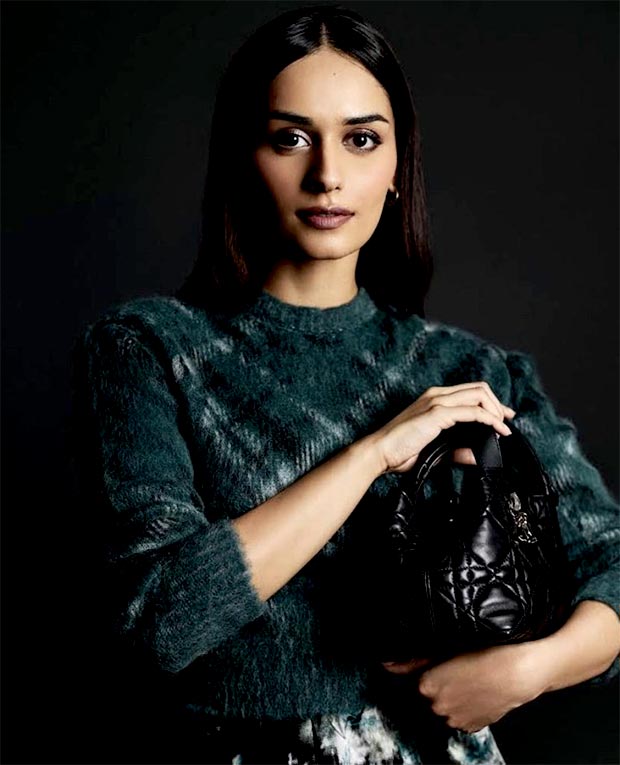 Manushi Chhillar ups the drama in Dior monochrome outfit with Dior Toujour bag