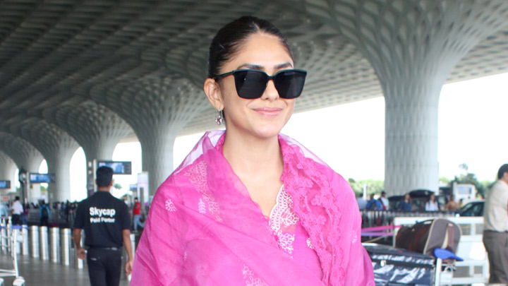 Mrunal Thakur is the symbol of cuteness as she donnes a pink salwar ...