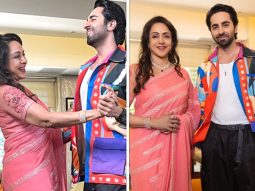 OG Dream Girl Hema Malini poses with Ayushmann Khurrana ahead of Dream Girl 2 release