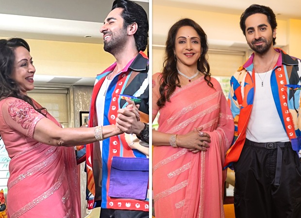 OG Dream Girl Hema Malini poses with Ayushmann Khurrana ahead of Dream Girl 2 release