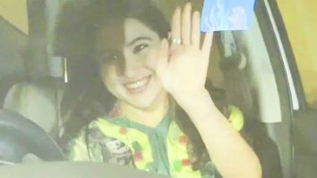 Paps capture a glimpse of Sara Ali Khan as she waves back at them