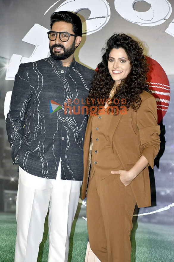 Photos: Abhishek Bachchan, Saiyami Kher, Angad Bedi and R. Balki snapped at Ghoomer trailer launch Photos: Abhishek Bachchan, Saiyami Kher, Angad Bedi and R. Balki snapped at Ghoomer trailer launch
