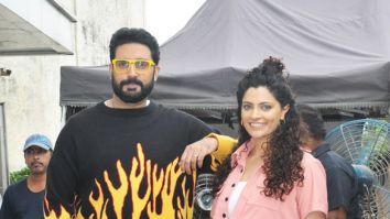 Photos: Abhishek Bachchan and Saiyami Kher snapped promoting Ghoomer on the sets of India’s Best Dancer 3