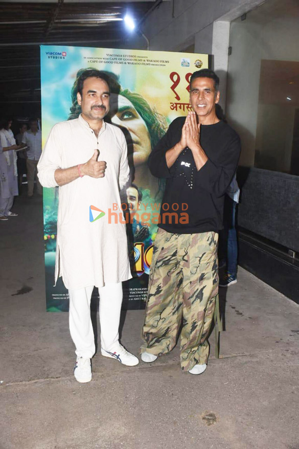 photos akshay kumar pankaj tripathi and others snapped promoting omg 2 at sunny super sound 3