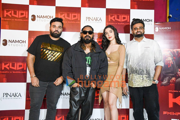 photos emiway bantai swaalina mihir gulati and gaurav grover snapped promoting the latest song kudi 2