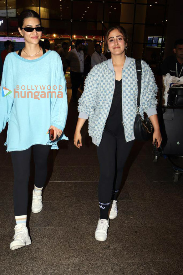 photos kriti sanon nupur sanon kalki koechlin and hansika motwani snapped at the airport 1