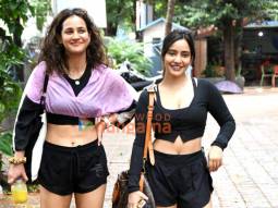 Photos: Neha Sharma and Aisha Sharma snapped outside the gym in Bandra