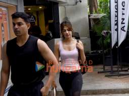 Photos: Rhea Chakraborty snapped with her brother Showik Chakraborty at a gym in Bandra