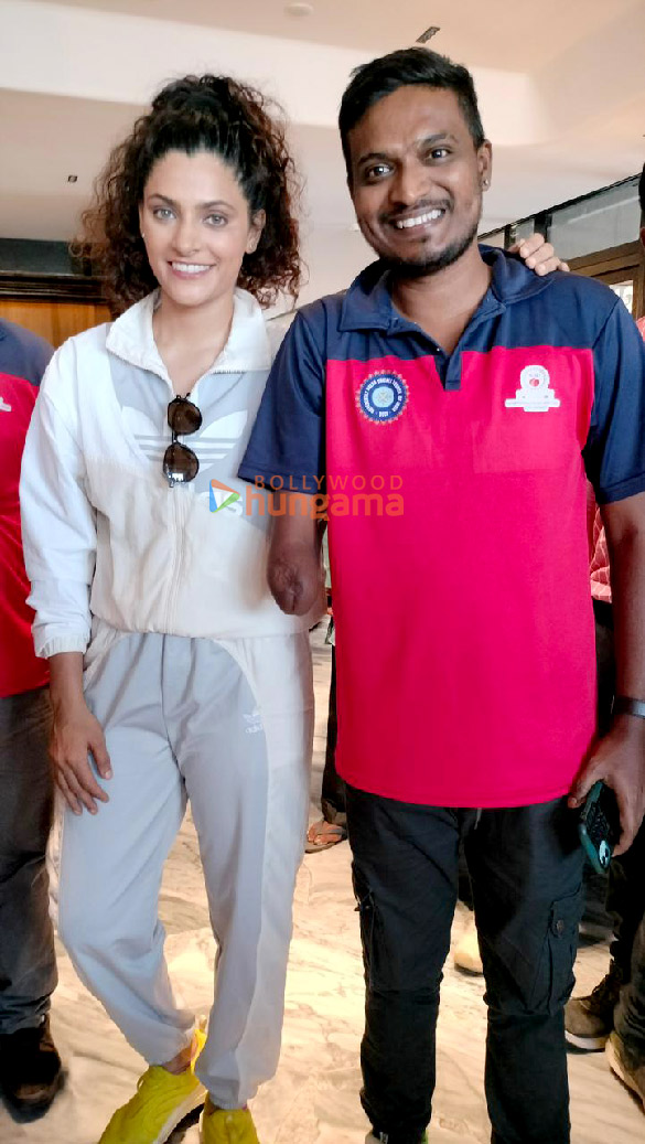 photos saiyami kher snapped at a special screening of ghoomer for disabled paraplegic cricketers of the dcci an arm of bcci 5