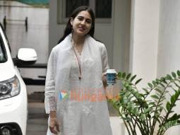Photos: Sara Ali Khan spotted at a dubbing studio in Juhu