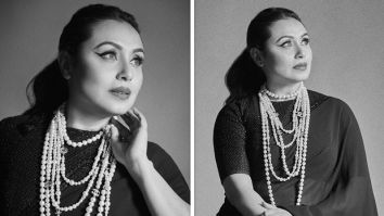 Rani Mukerji stuns in black Sabyasachi saree paired with Chanel pearls for IFFM 2023 Awards night