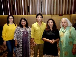 Master blaster Sachin Tendulkar hails Marathi film Baipan Bhari Deva as “touching story”; meets the cast