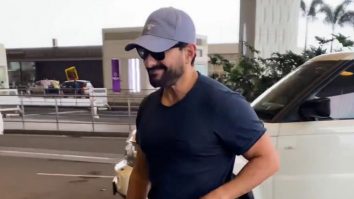 Saif Ali Khan waves for paps at the airport as he gets clicked