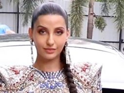 Nora Fatehi flaunts her perfect curves as she poses in a diamond embellished outfit