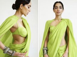 Sobhita Dhulipala’s green saree with cape gives ethnic wear a modern touch