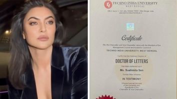 Sushmita Sen virtually conferred with Honorary D. Litt degree amid health setback