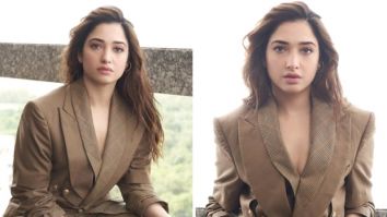 Tamannaah Bhatia is making chic power moves in brown pantsuit for Aakhri Sach promotions