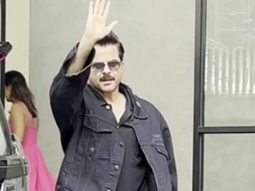 The ever handsome Anil Kapoor waves at paps