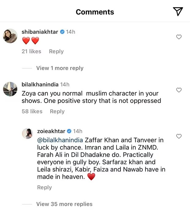 Zoya Akhtar responds to criticism over portrayal of Muslim characters in her projects