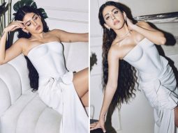 Alaya F in white sculpted corset and draped skirt sums up sassy style at its best