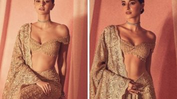 Ananya Panday in an embellished saree by Tarun Tahiliani turns the red carpet into her personal runway
