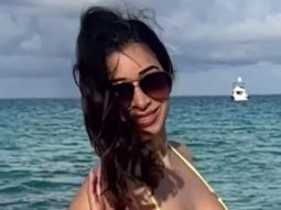 Beach girl! Sophie Choudry enjoys the waves by the shore