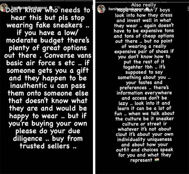 Harsh Varrdhan Kapoor issues clarification regarding “fake sneakers” statement after facing backlash; says, “I already knew people who don’t know people would come after me”