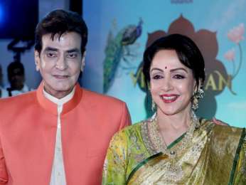 Hema Malini, Shatrughan Sinha, Jeetendra, Jackie Shroff along with Union Minister Anurag Singh Thakur attend the book launch of ‘Chal Mann Vrindavan’