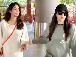 Janhvi Kapoor gets clicked with Karisma Kapoor at the airport