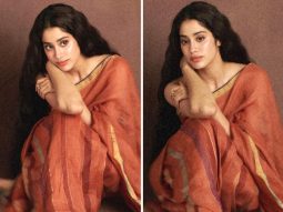 Janhvi Kapoor looks like a work of art in the red linen saree, which will undoubtedly transport you to another era