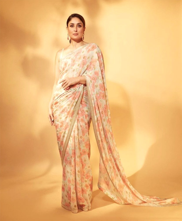 Kareena Kapoor Khan's floral saree by Sabysachi, worn during the Jaane Jaan promotions, brings a refreshing festive vibe