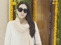 Karisma Kapoor waves at paps as she gets clicked for Ganpati Bappa’s darshan