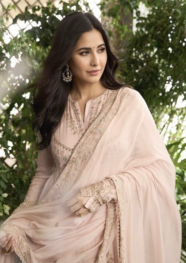 Katrina Kaif makes a stellar case for ethnic wear with her minimal chic pastel Anarkali by Anamika Khanna