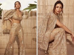 Malaika Arora is a dazzling diva in gold three-piece set