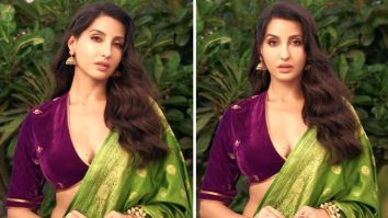 Nora Fatehi’s ethnic charm in geen and purple saree leaves us spellbound