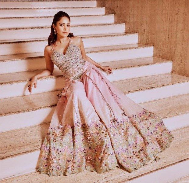Nushrratt Bharuccha brings her festive bling game in an embellished pink co-ord set worth Rs.80,000