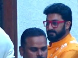 Paps capture a glimpse of Abhishek Bachchan at Jalsa