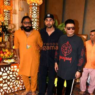 Photos: Ranbir Kapoor, Khushalii Kumar and Bhushan Kumar snapped at T-Series office for Ganesh Visarjan