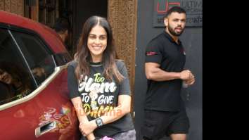 Photos: Riteish Deshmukh and Genelia D’Souza spotted outside the gym