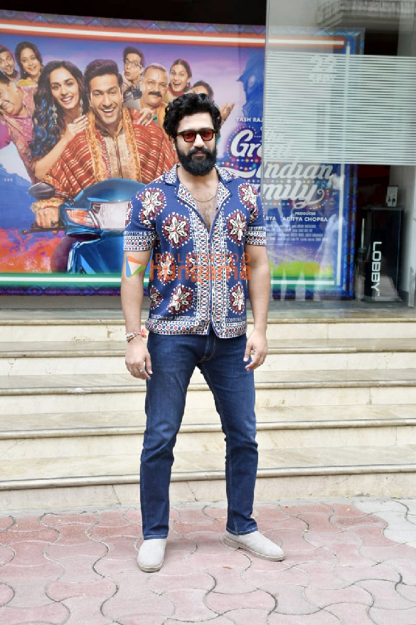 photos vicky kaushal snapped at the trailer launch of his film the great indian family 4