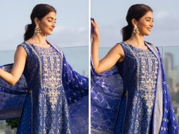 Pooja Hegde is keeping our weekday blues at bay in a breezy kurta set by Anita Dongre worth Rs.1.20 Lakh