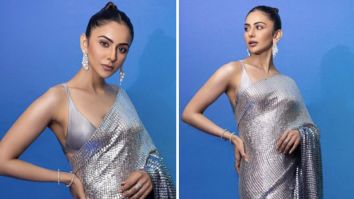 Rakul Preet Singh in a silver saree by Manish Malhotra is taking her glam quotient to another level
