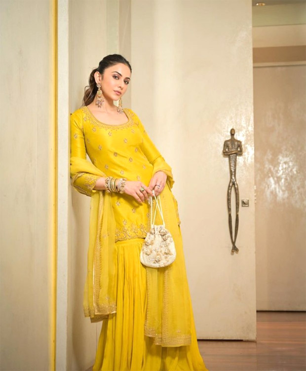 Rakul Preet Singh is a regal picture of festive grace in yellow gharara set 