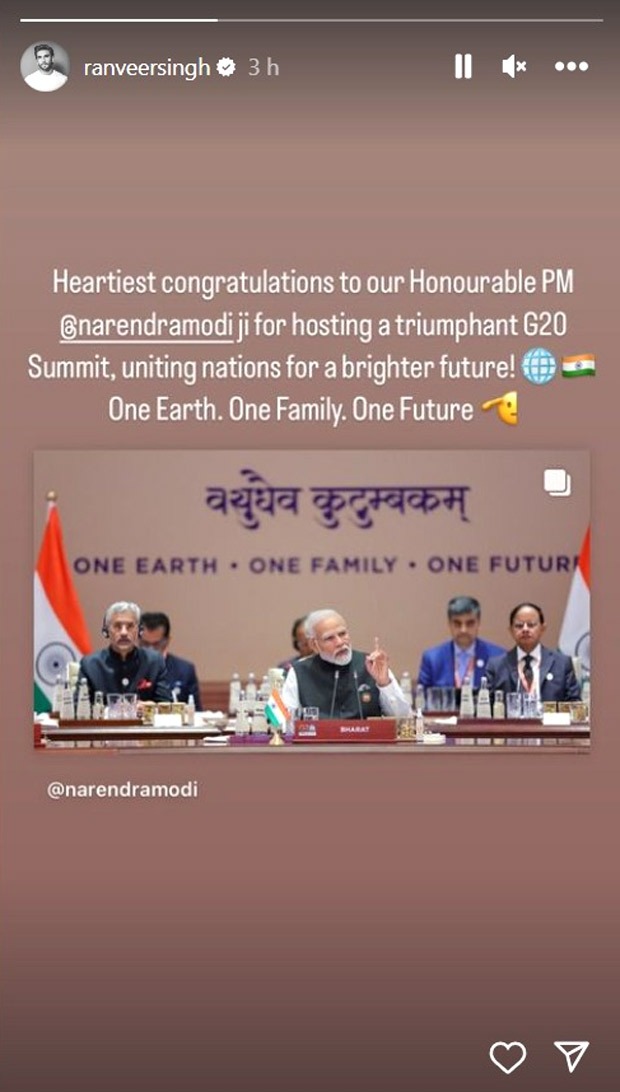 Deepika Padukone, Ranveer Singh congratulate PM Narendra Modi on successful G20 Summit