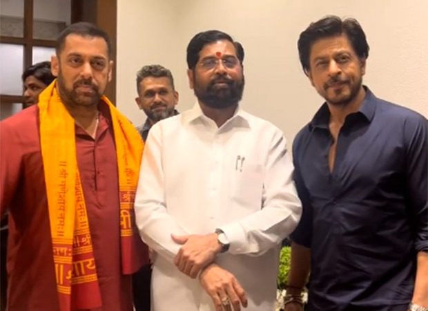 Shah Rukh Khan and Salman Khan reunite as they seek blessings at Maharashtra CM Eknath Shinde’s Ganesh Chaturthi celebrations, watch video