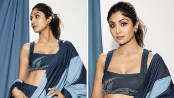 Shilpa Shetty takes the denim on denim trend to a whole new level with a dash of desi flair in her denim saree