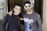 Varun Dhawan gets clicked with Farhad Samji as he steps out in the city